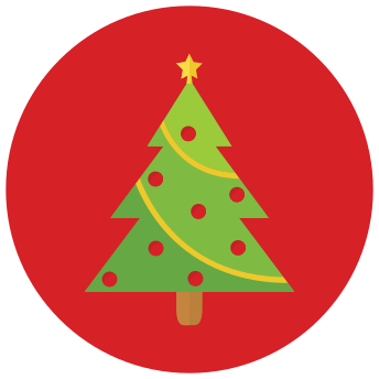 Flat Christmas And Shop Icons