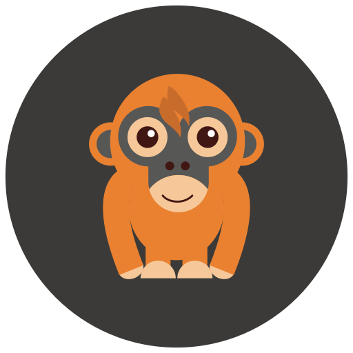 Orangutan icon in Infographic Style