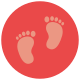 baby footprints-path icon