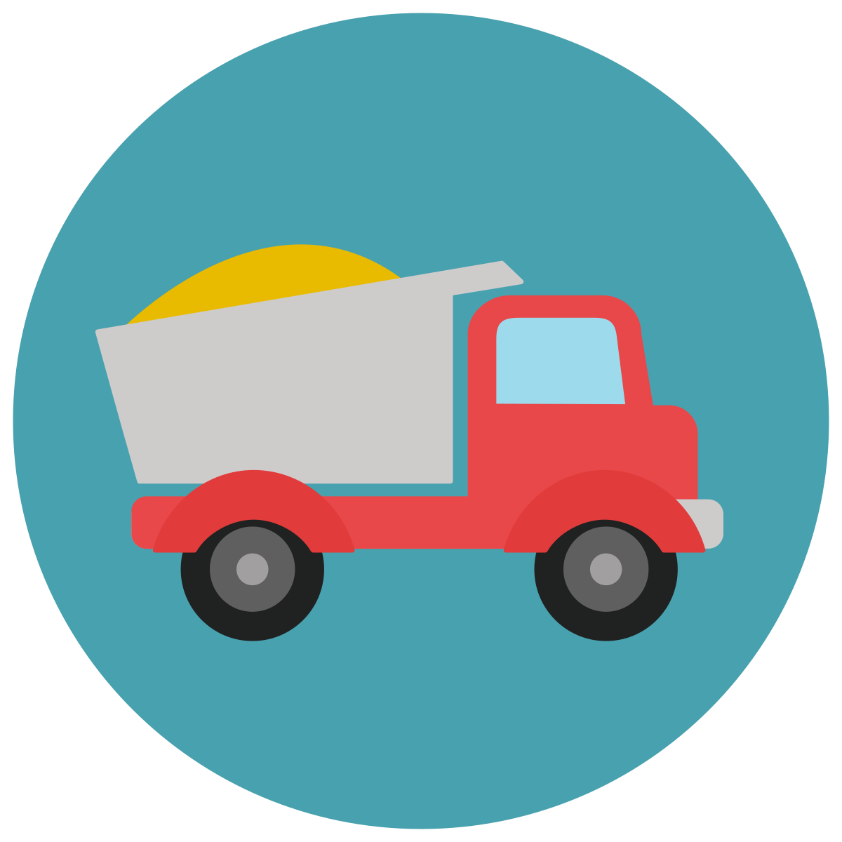 infographic style  tipper icon