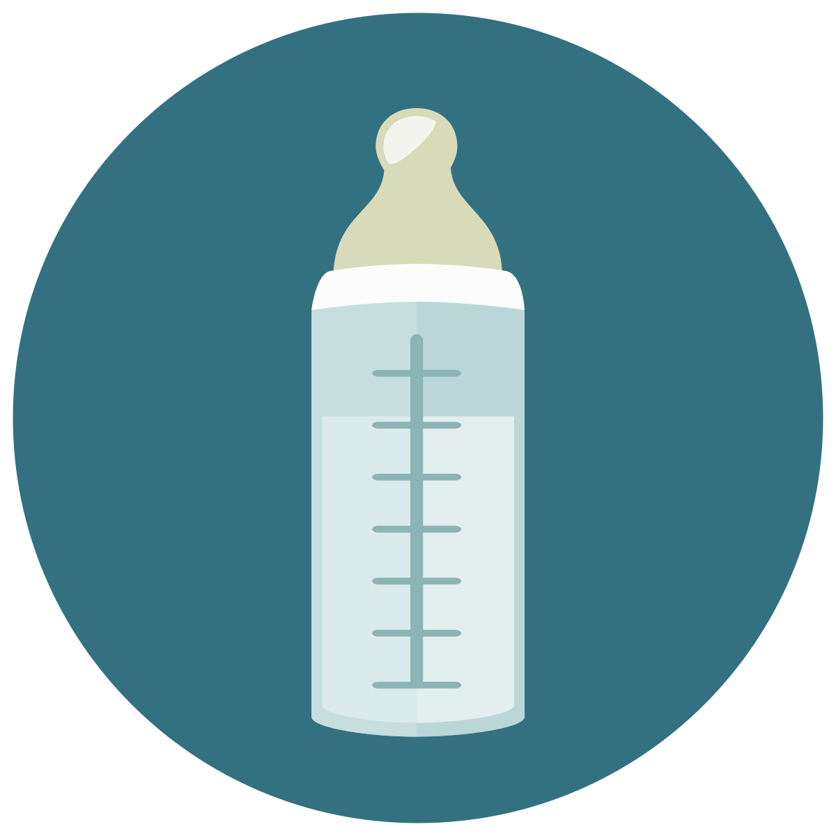 infographic style baby bottle icon