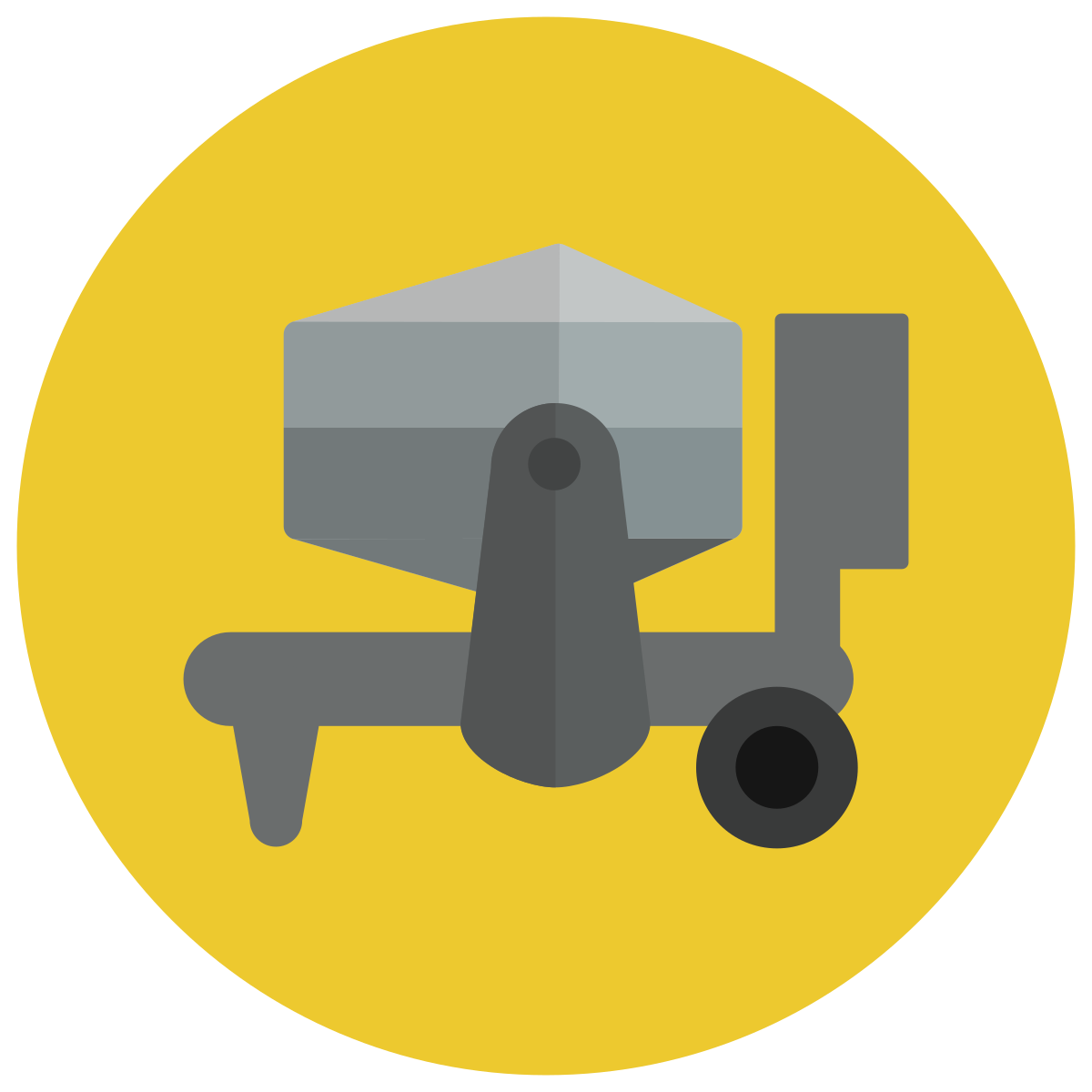 infographic style cement mixer icon