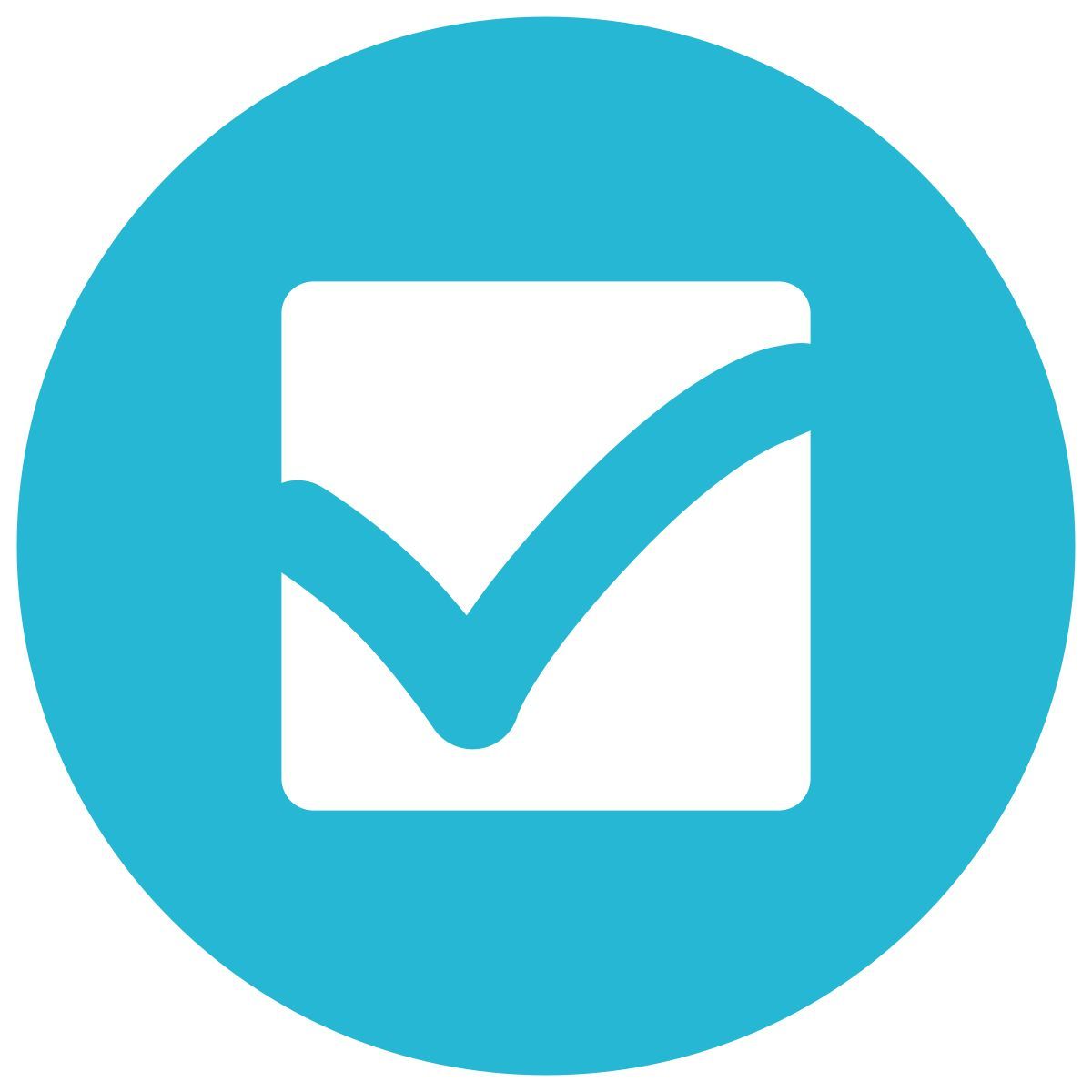 infographic style tick box icon