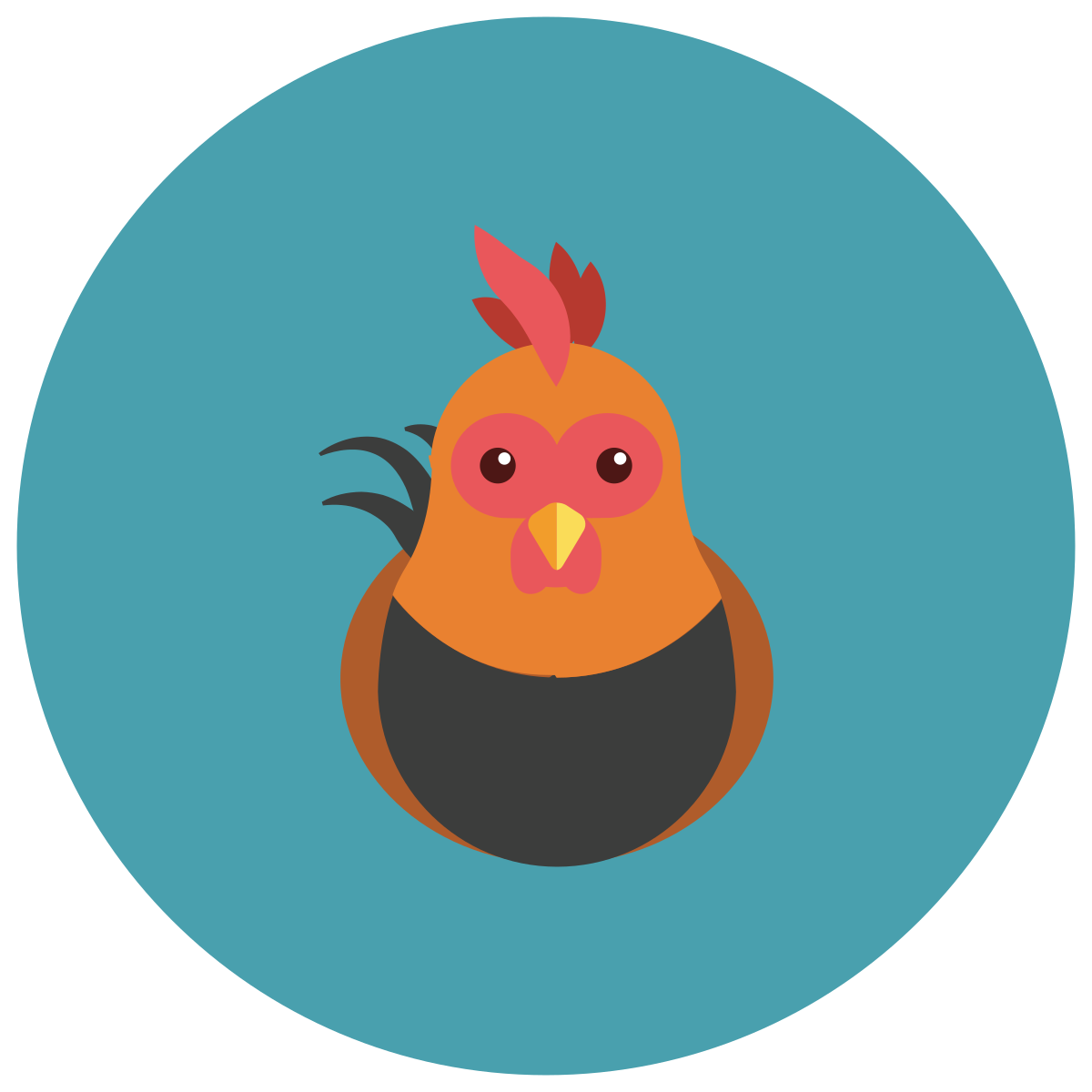 infographic style chicken icon
