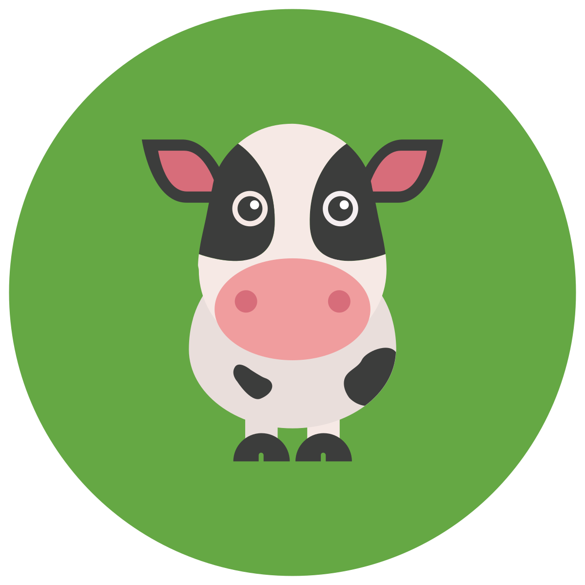 infographic style cow icon