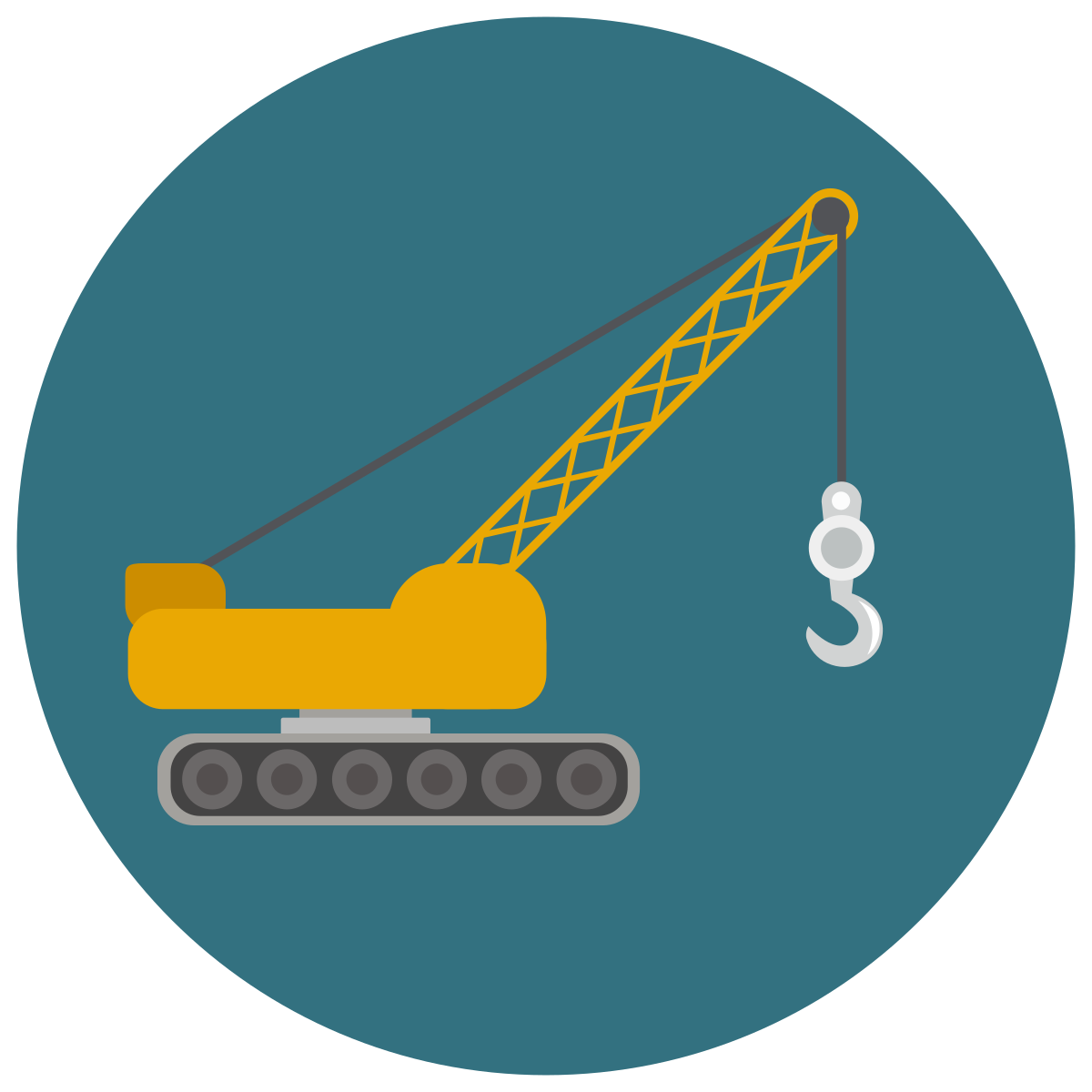 infographic style crane icon
