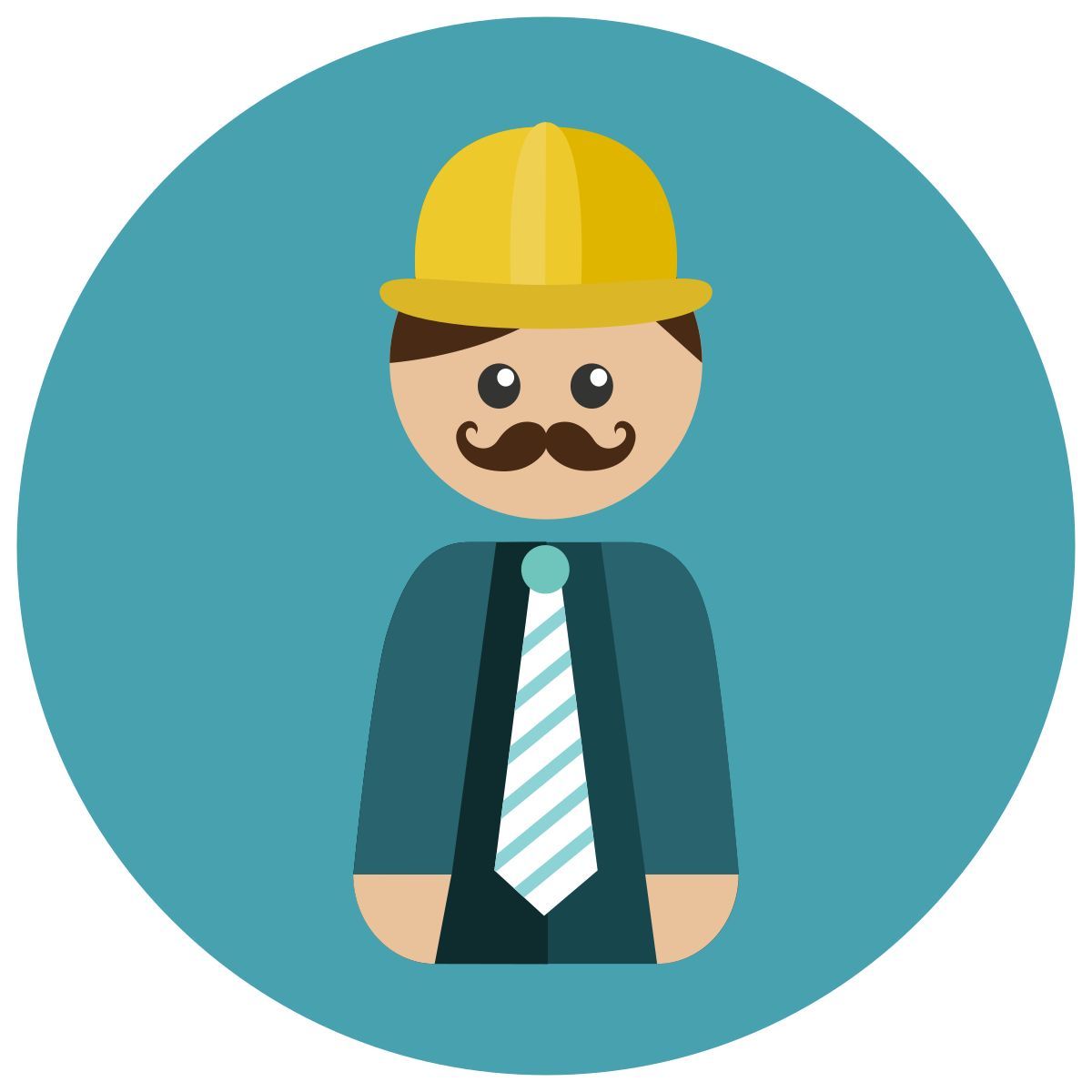 infographic style engineer icon