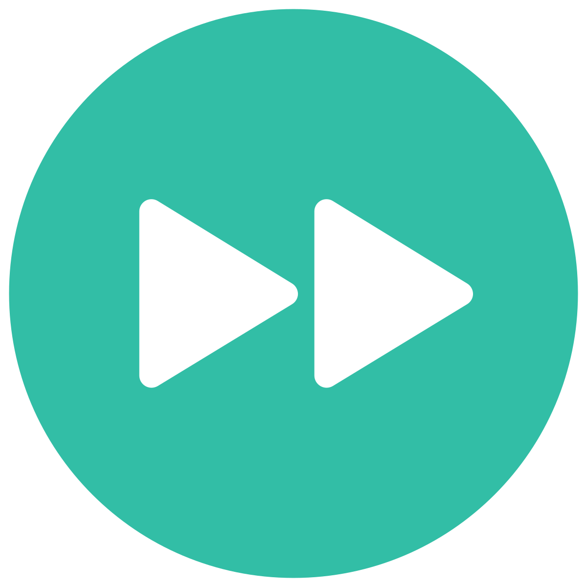 infographic style fast forward icon
