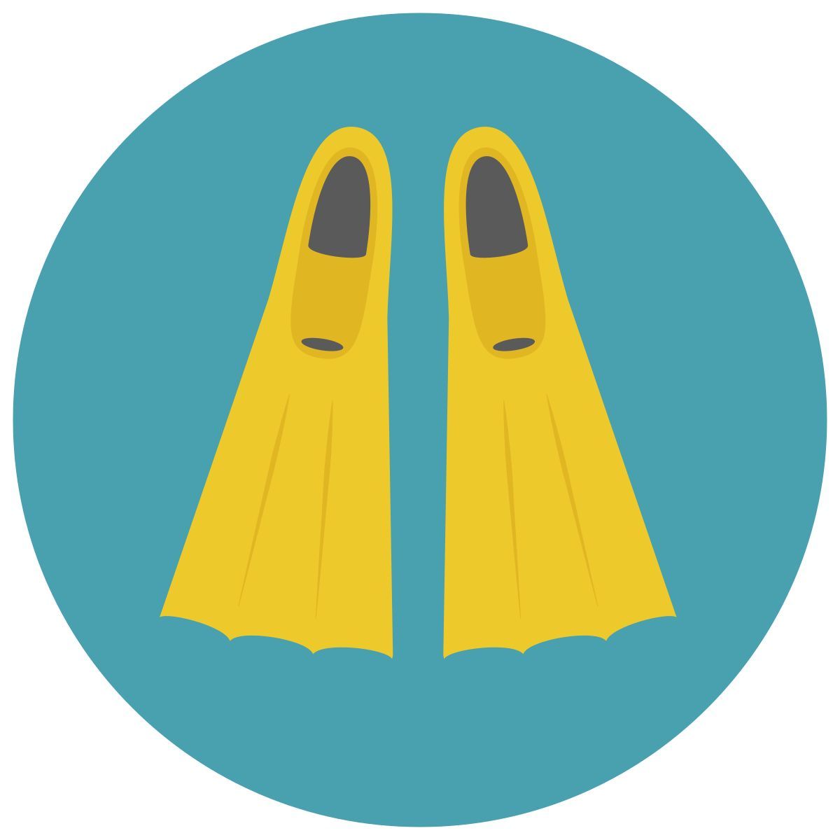 infographic style flippers icon