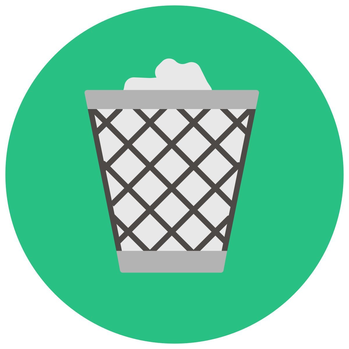 infographic style lixeira cheia icon