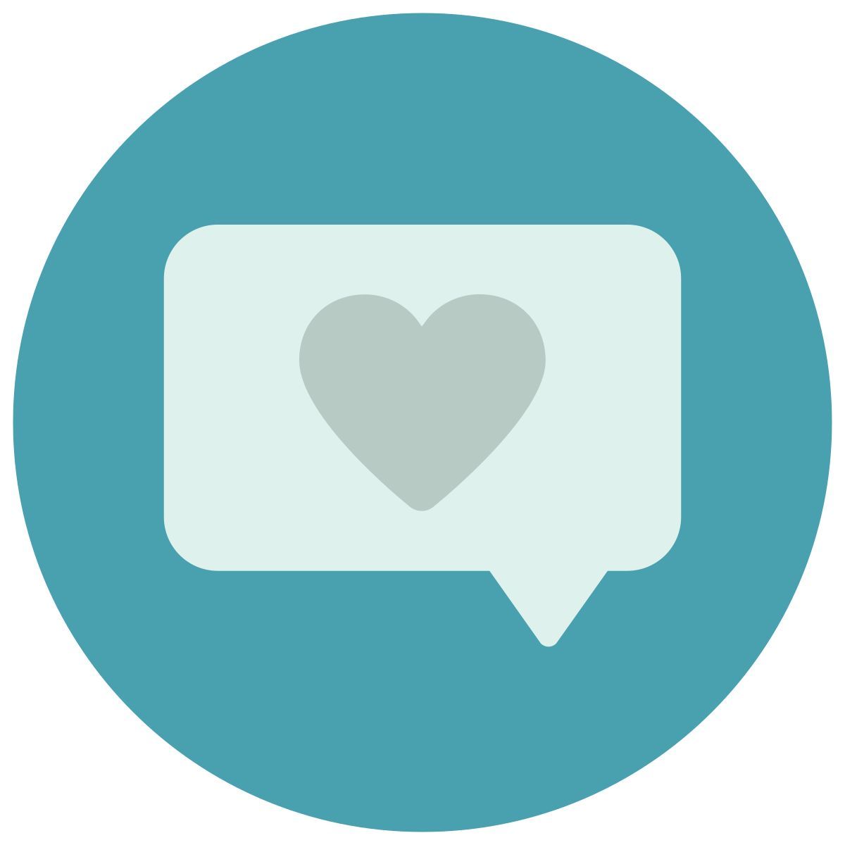 infographic style message d’amour icon