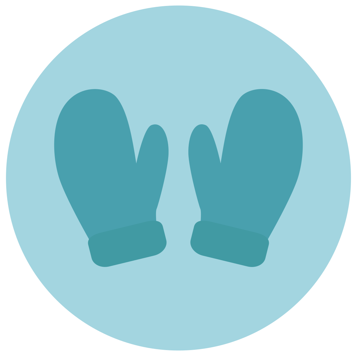 infographic style mittens icon