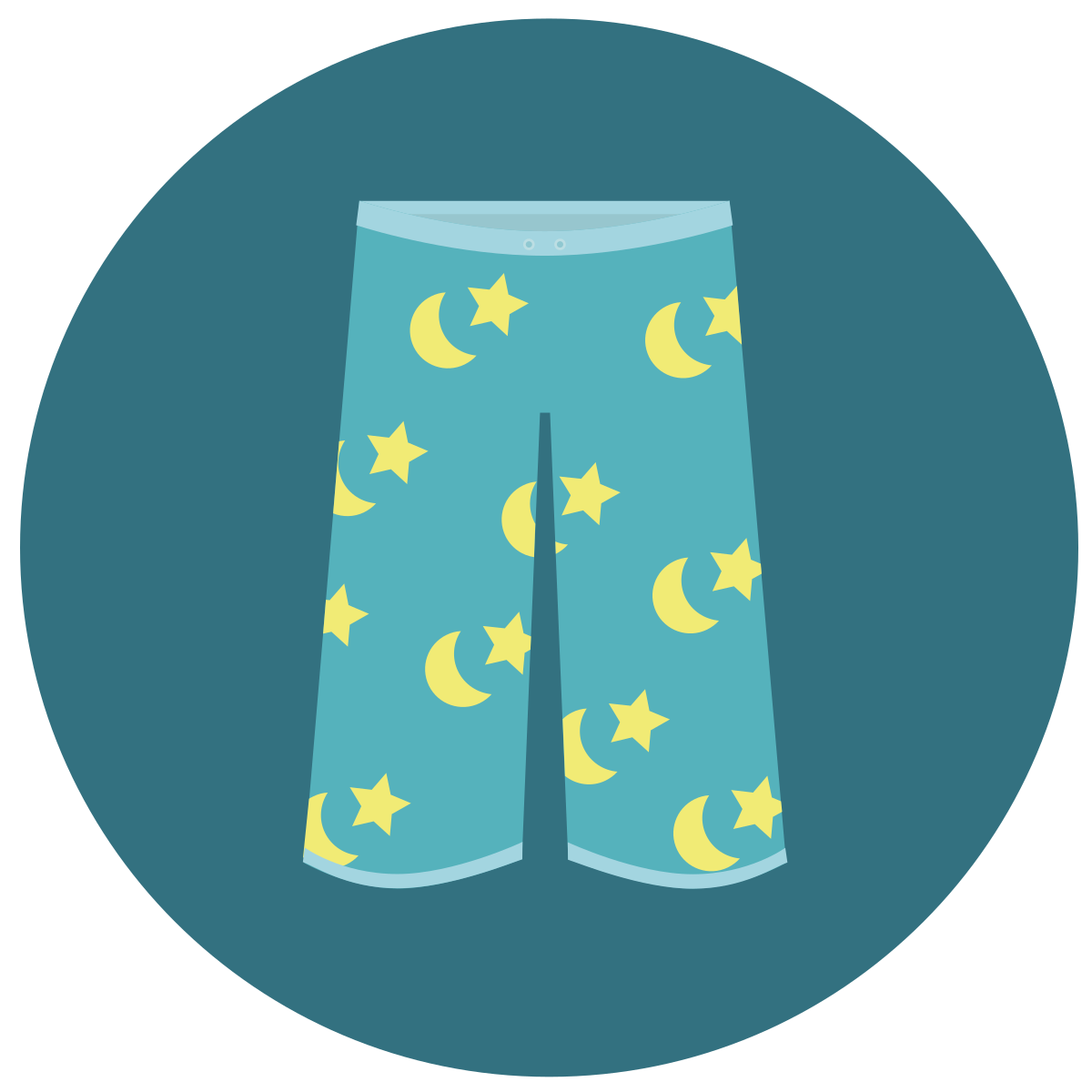 infographic style pajama pants icon