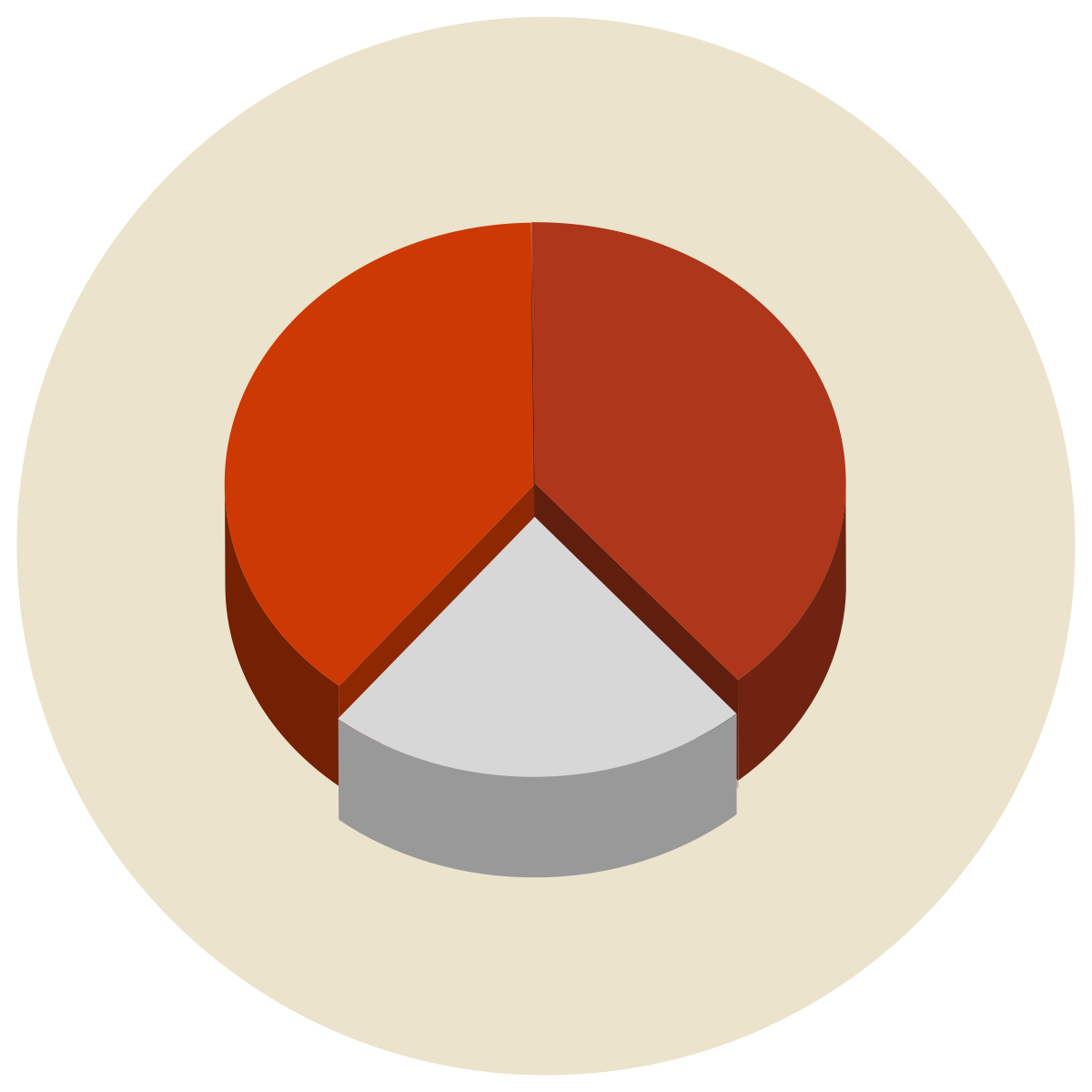 infographic style pie chart 3d icon