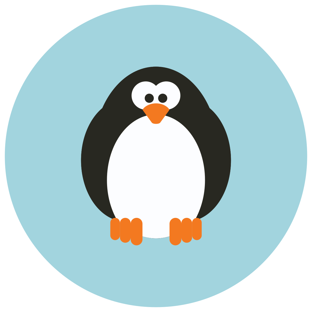 infographic style pinguin icon
