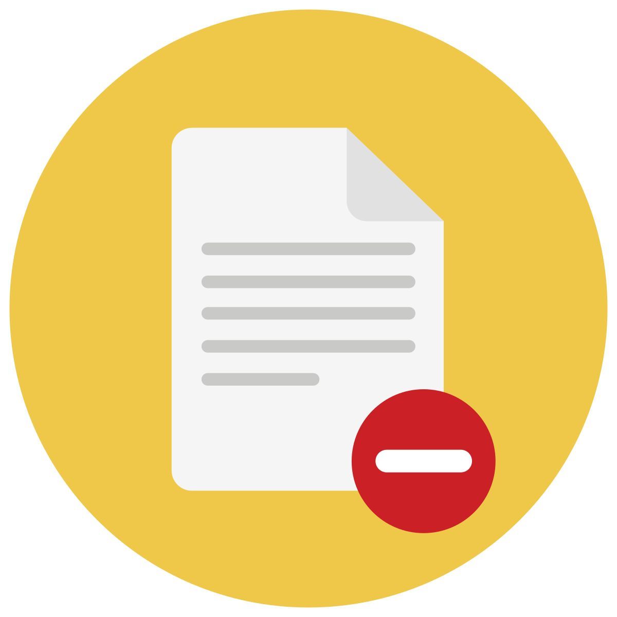 infographic style dokument entfernen icon