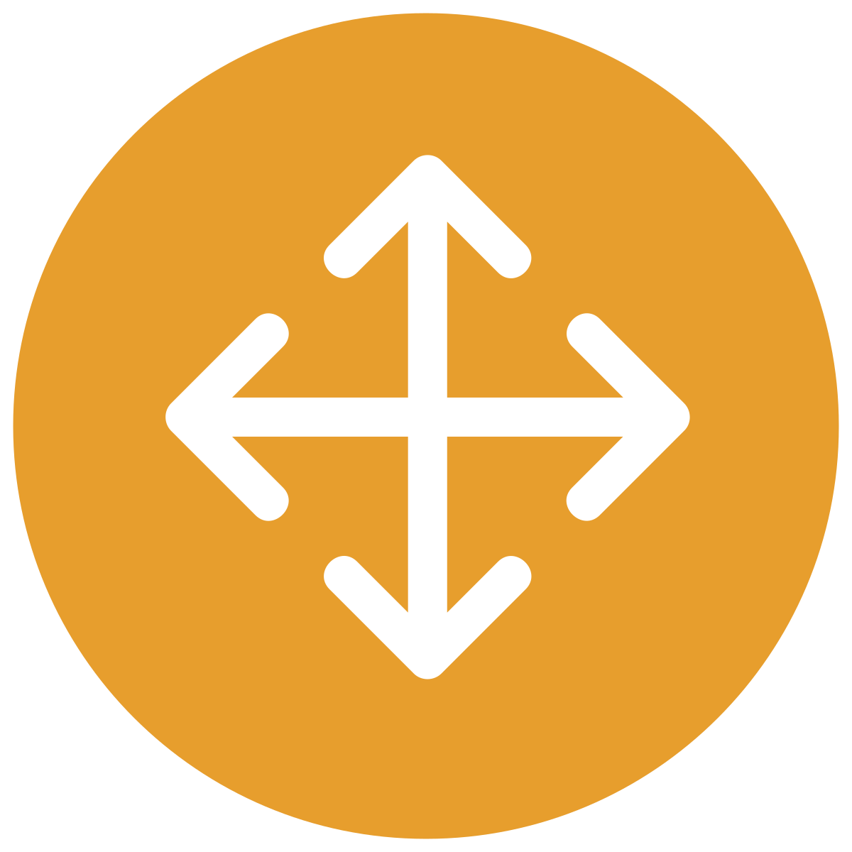 infographic style resize four directions icon