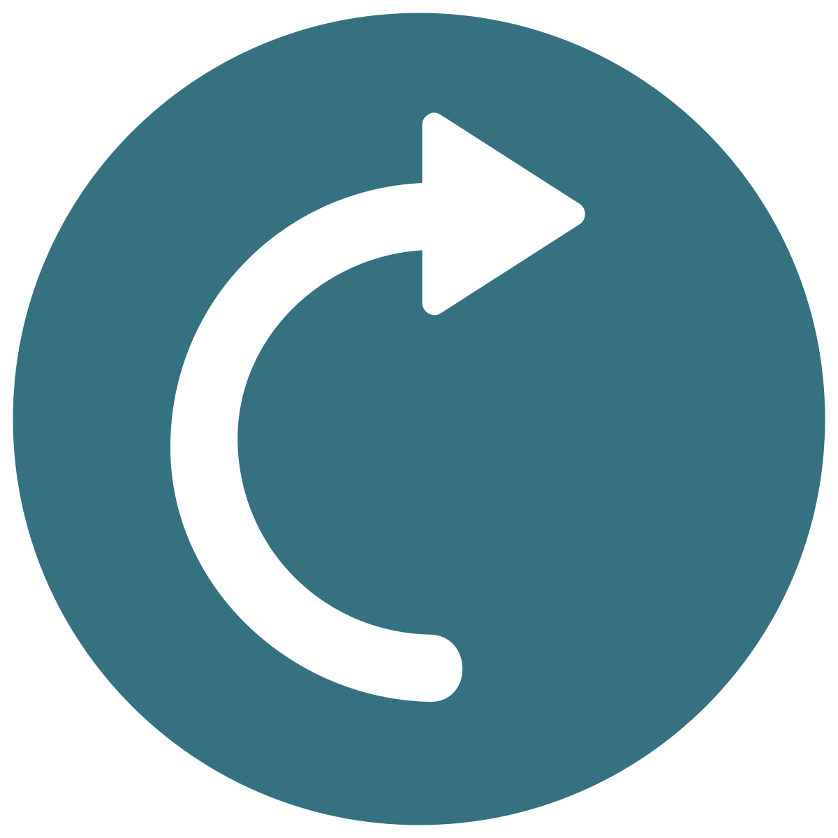 infographic style rotate right icon