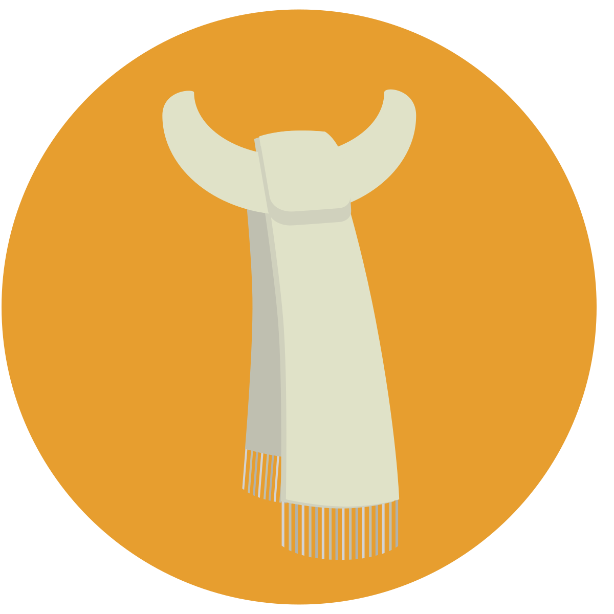 infographic style scarf icon