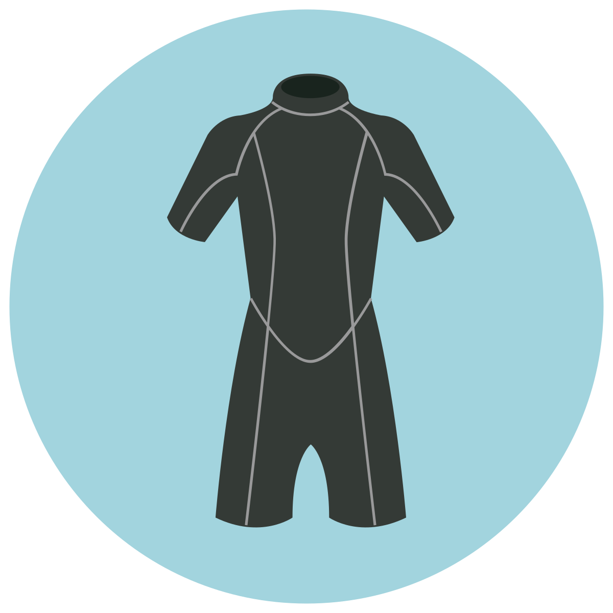 infographic style scuba diving suit icon