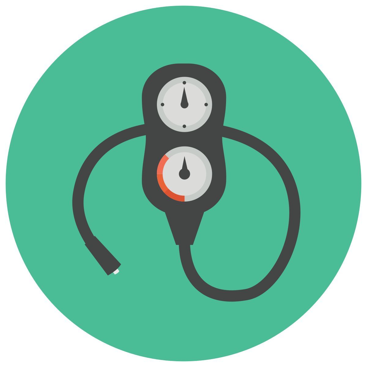 infographic style 潜水压力表 icon