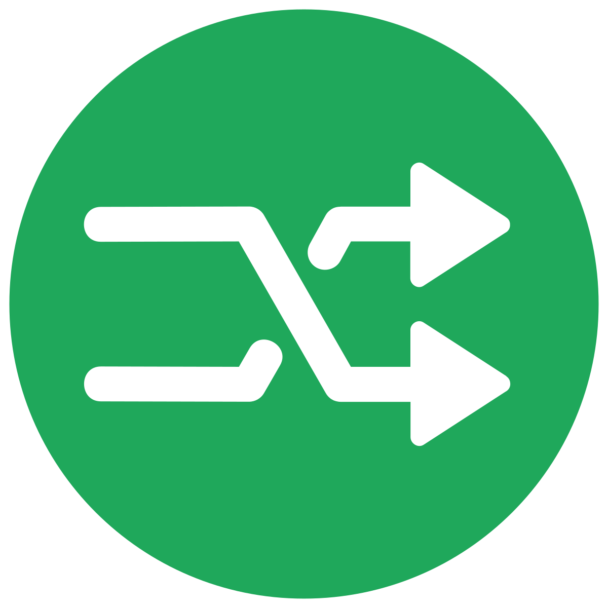 infographic style shuffle icon