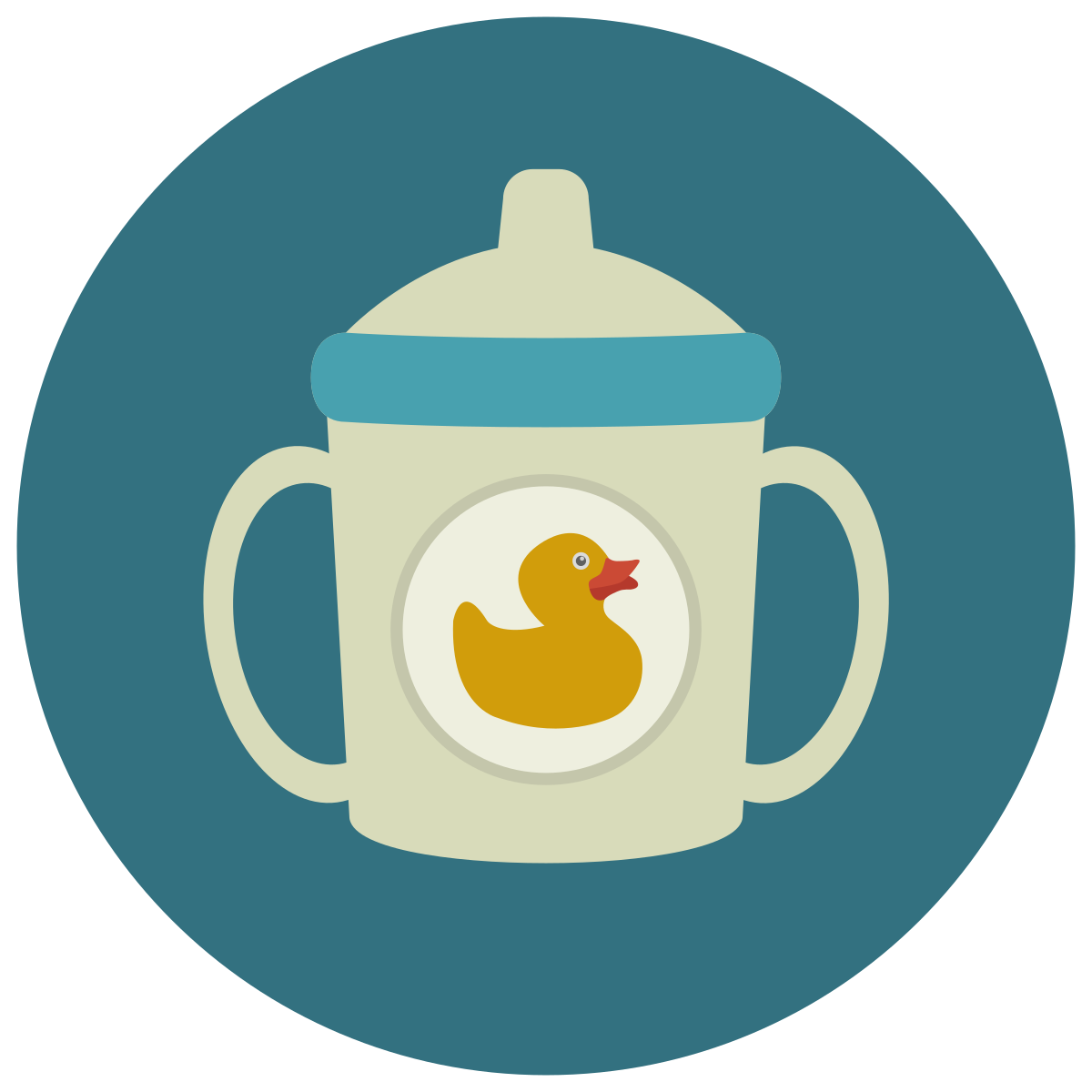 infographic style sippy cup icon