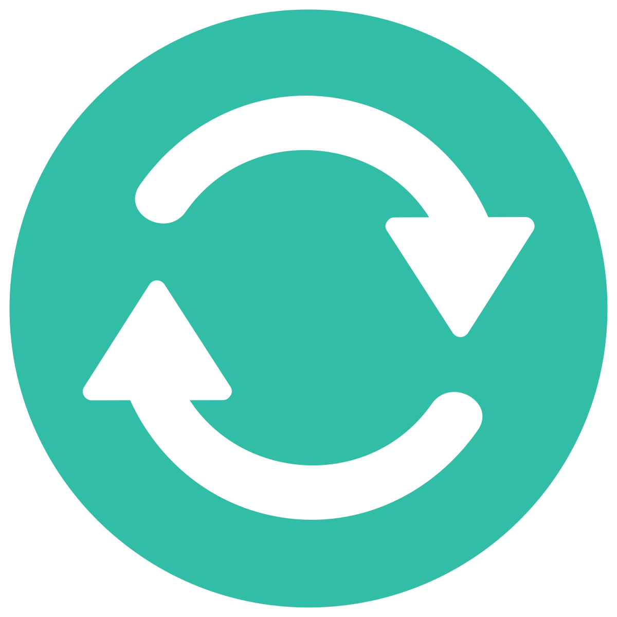 infographic style synchronize icon