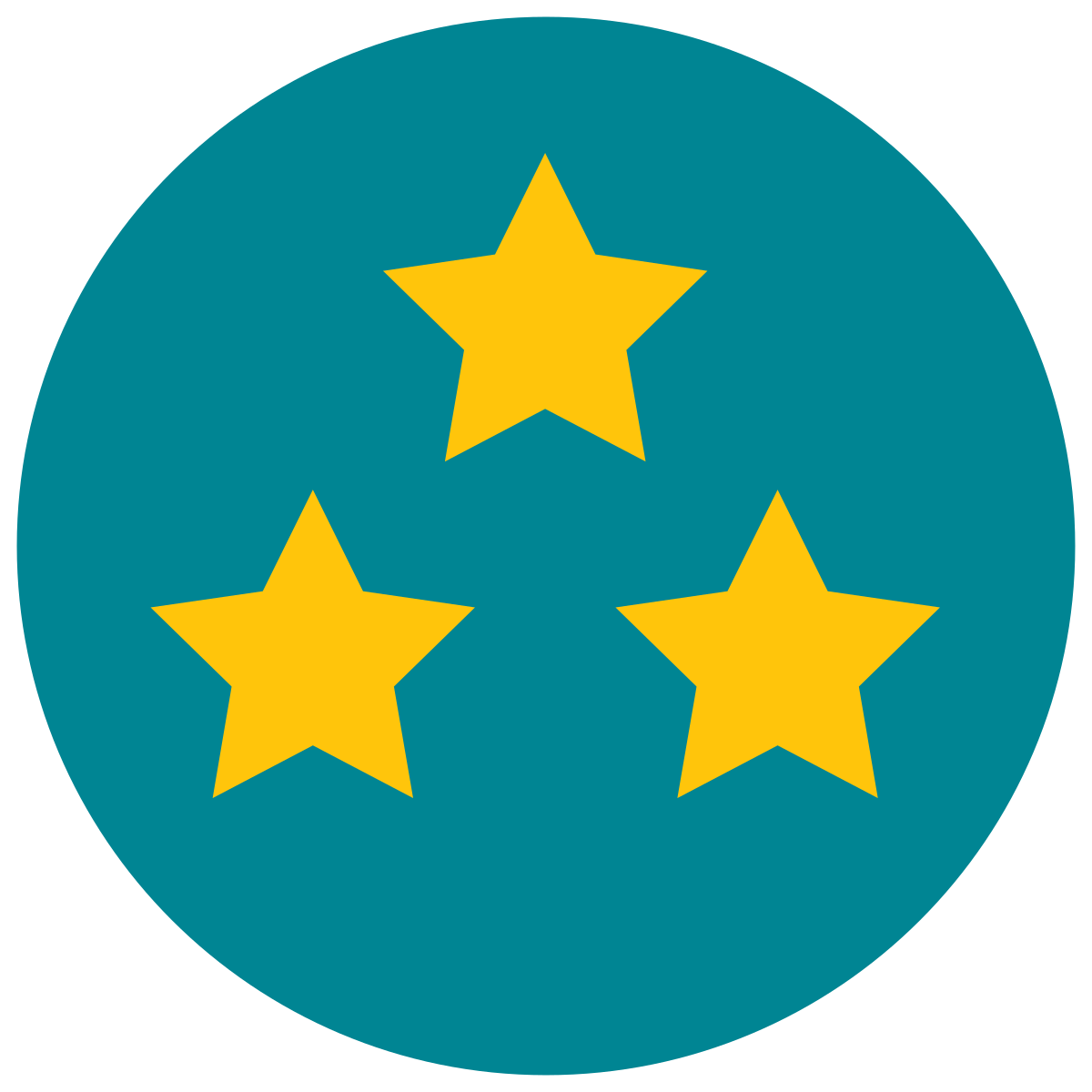 infographic style three stars icon