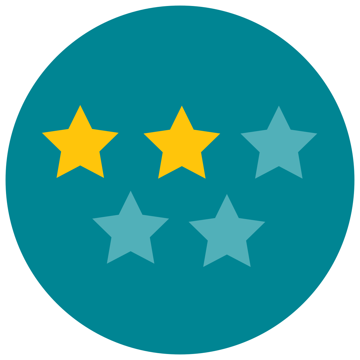 infographic style two of five icon