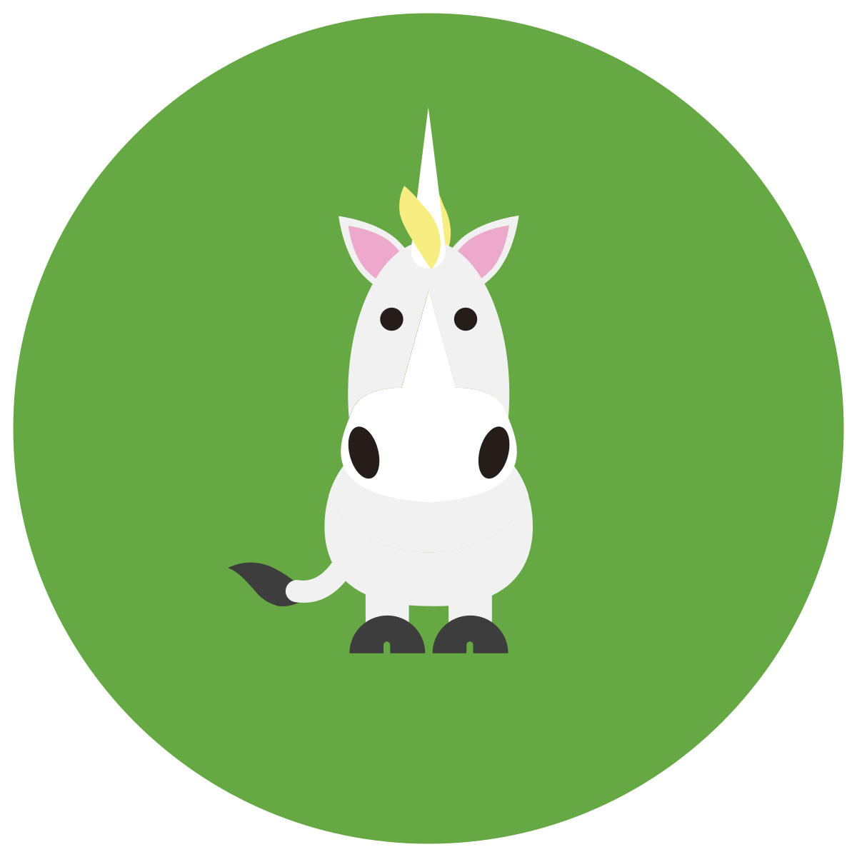 infographic style unicorn icon