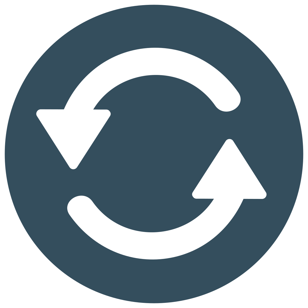 infographic style update left rotation icon