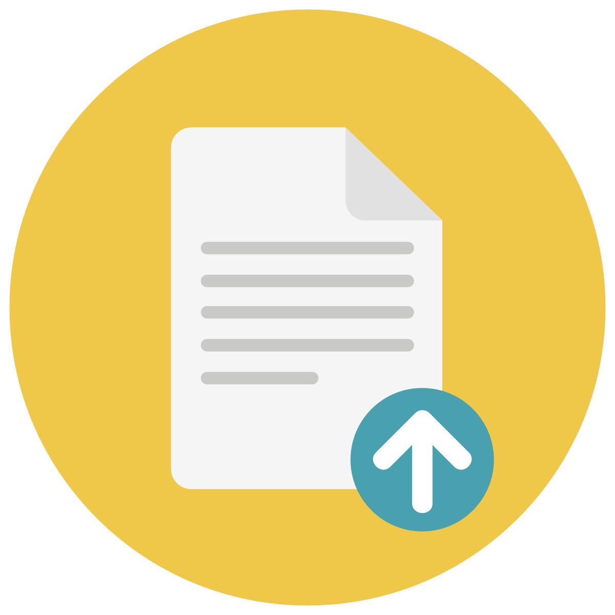 infographic style upload document icon