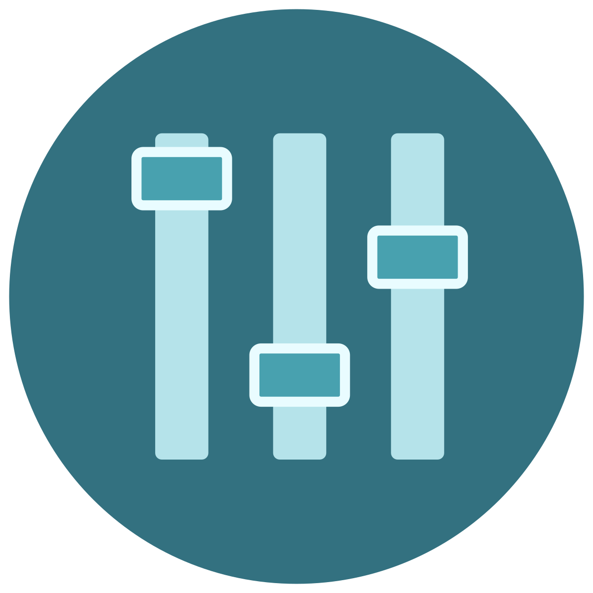 infographic style vertical settings mixer icon