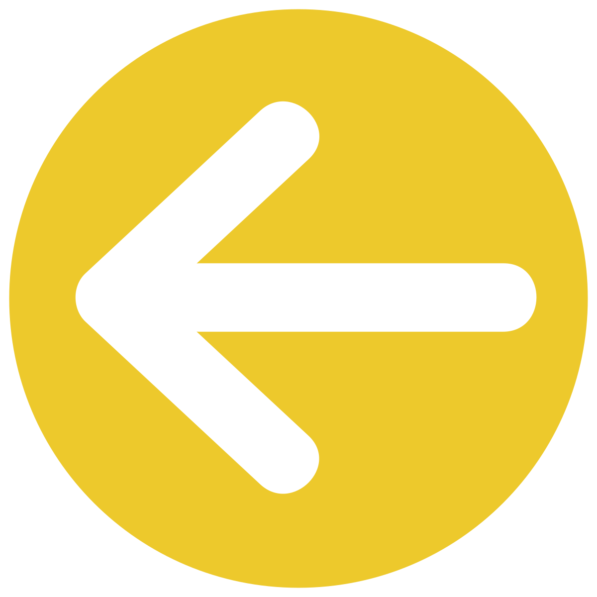 infographic style wide left arrow icon