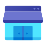 Shopping cart icon representing an E-commerce website