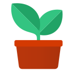 Icon of a healthy potted plant, for a plant e-commerce site