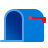 Postfach geöffnet Fahne unten icon