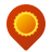 Маркер с солнцем icon