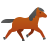 Лошадь бежит рысью icon