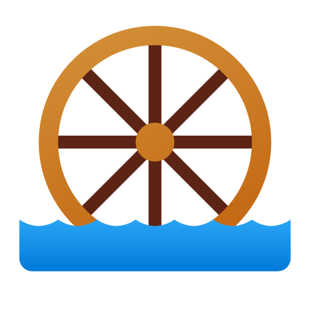 Water Wheel icon in Windows 11 Color Style