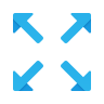 Scalable Solutions icon showing system growth capability