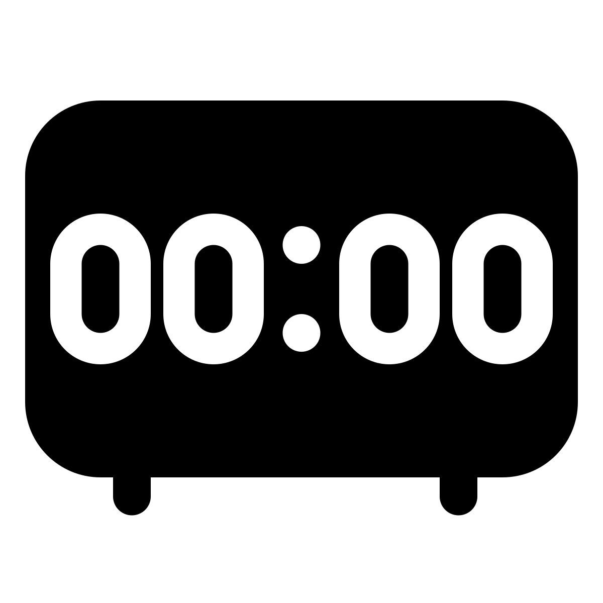 windows 11 filled style 00:00 icon