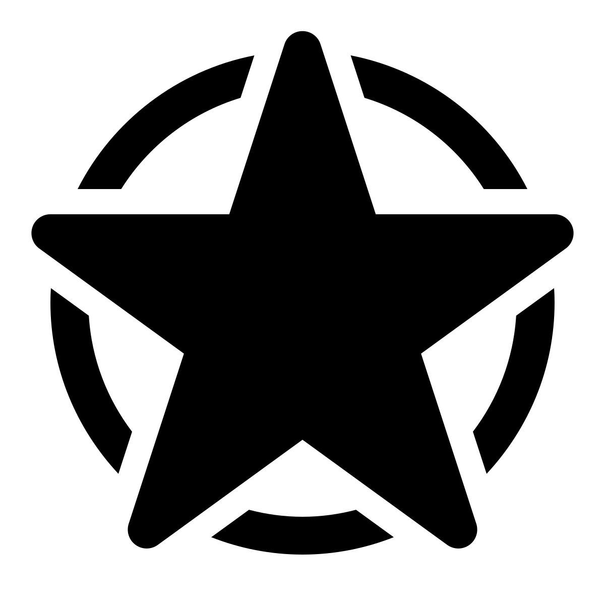 windows 11 filled style army star icon