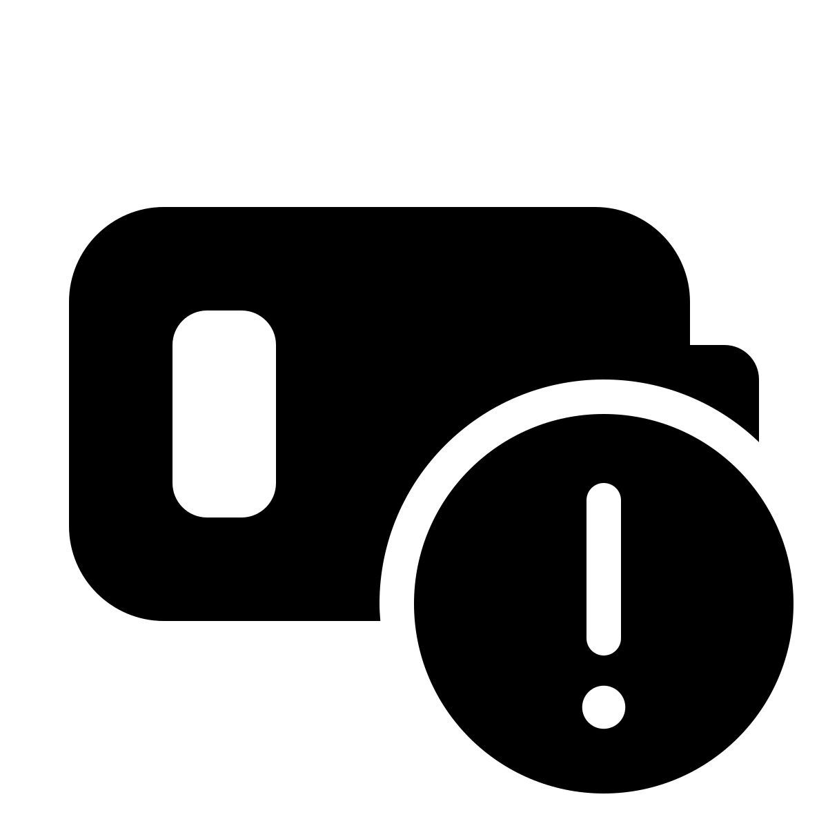 windows 11 filled style battery alert icon