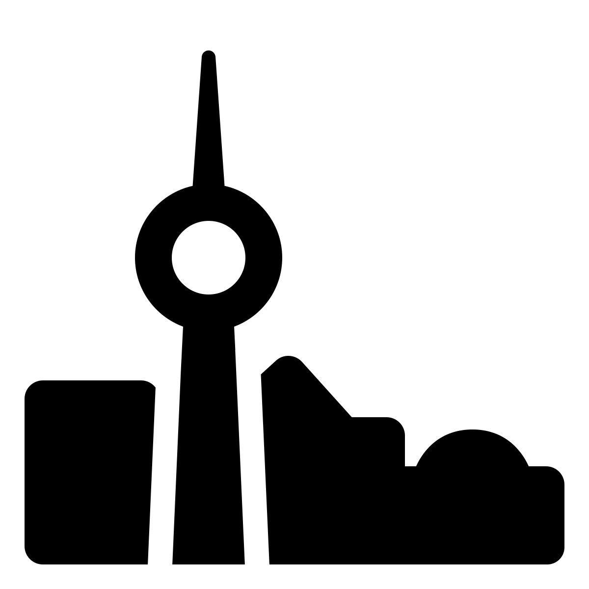 windows 11 filled style torre de televisión de berlín. icon