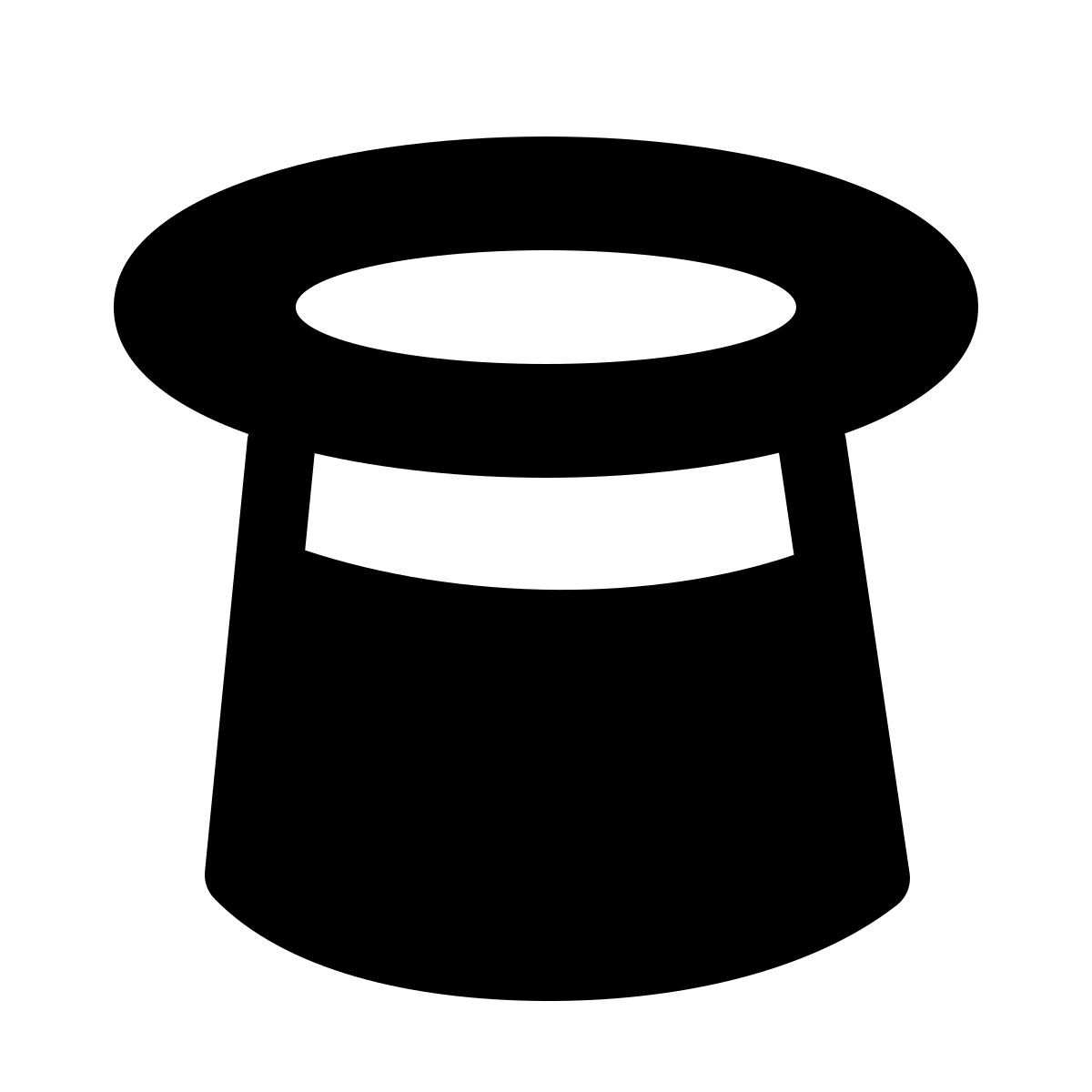 windows 11 filled style schwarzer hut icon