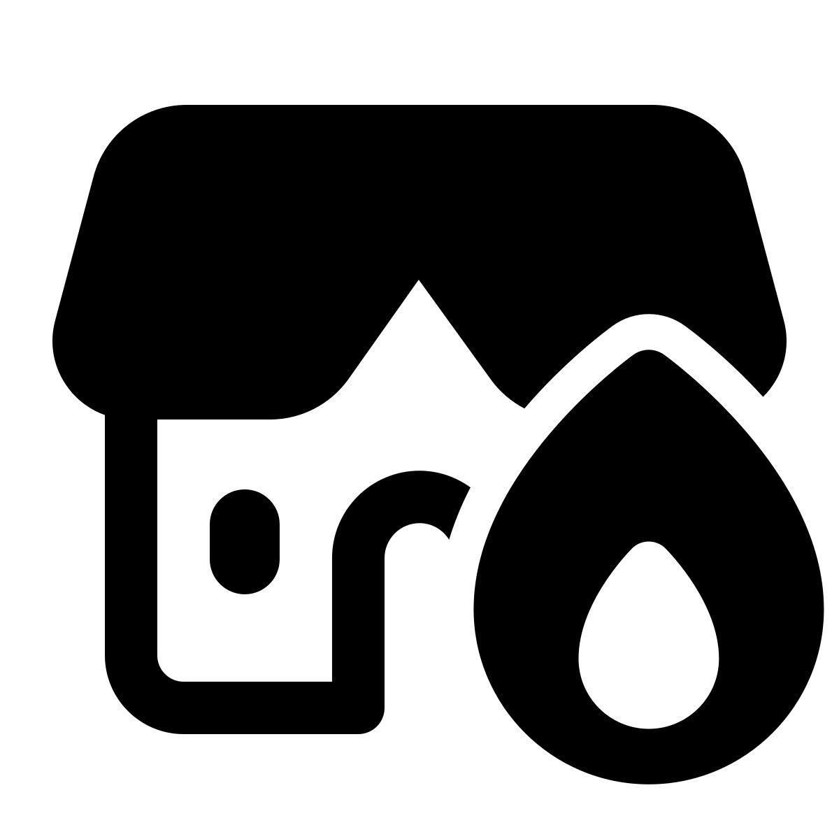 windows 11 filled style brennendes haus icon