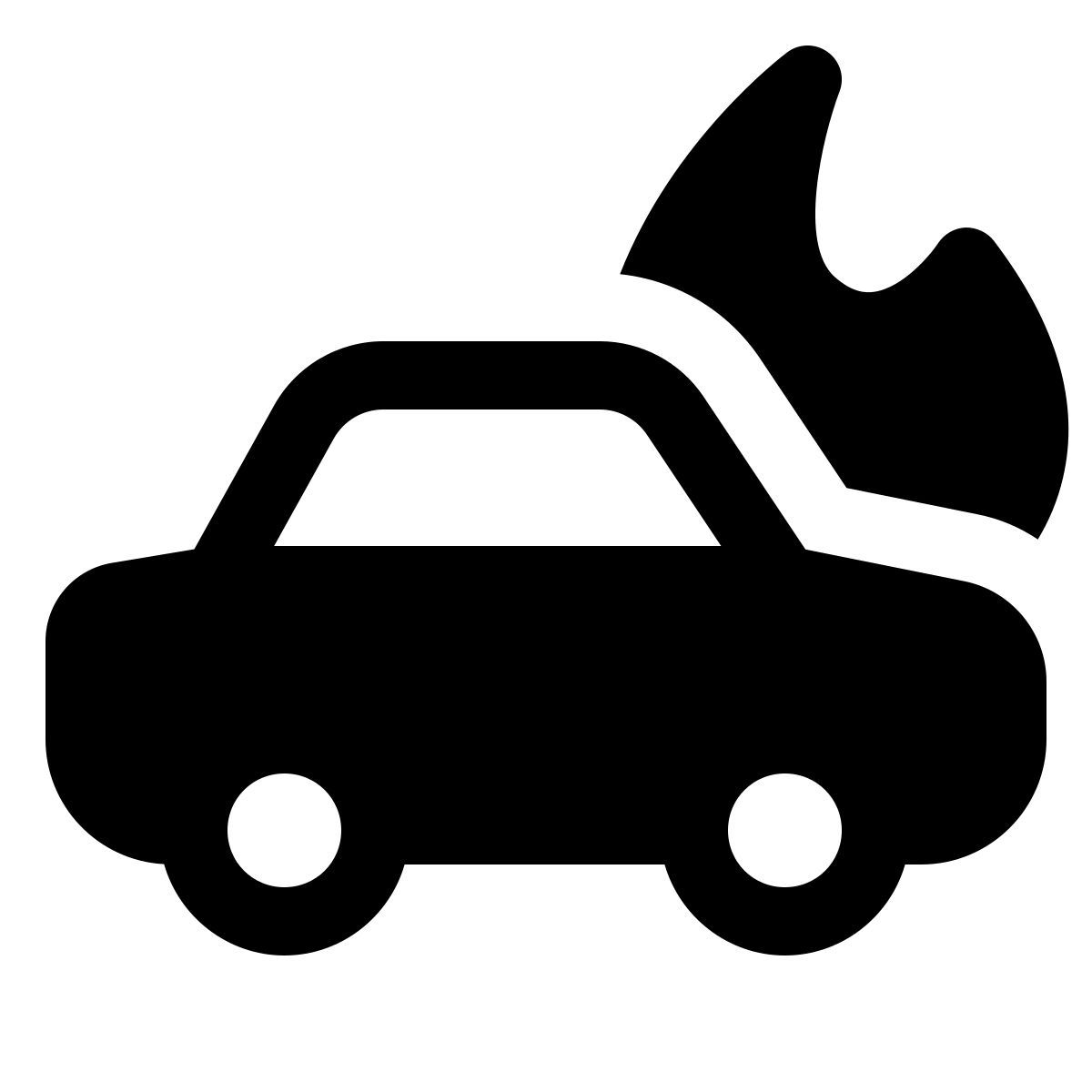 windows 11 filled style incêndio no carro icon