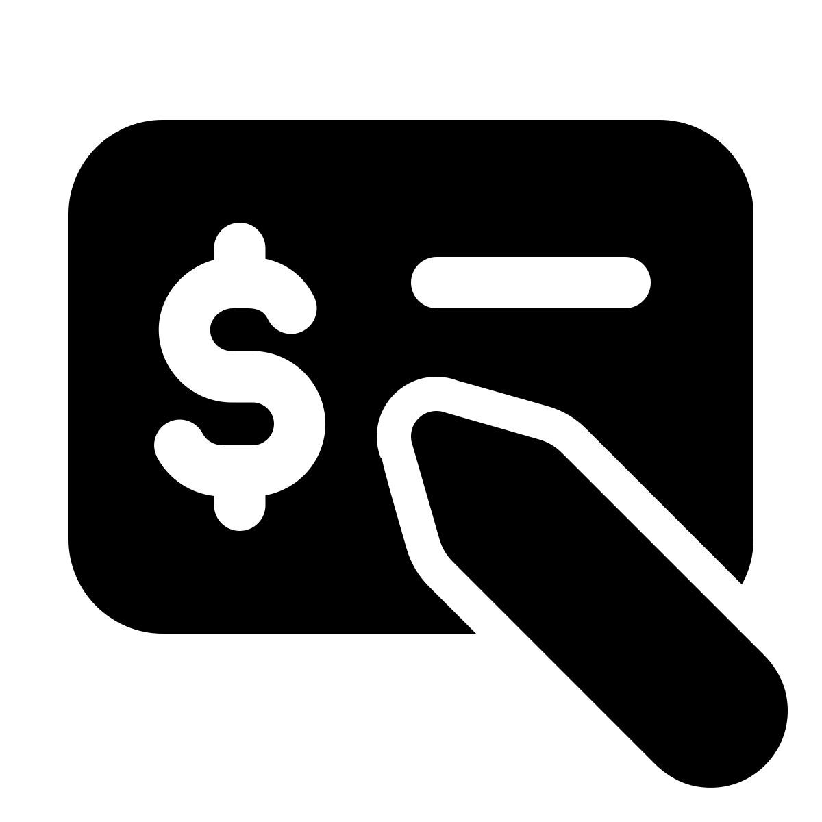 windows 11 filled style talão de cheques. icon